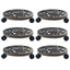 plantevogne 6 stk. 30 cm plastik bronzefarvet