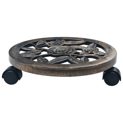 plantevogne 6 stk. 30 cm plastik bronzefarvet