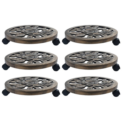 plantevogne 6 stk. 38 cm plastik bronzefarvet