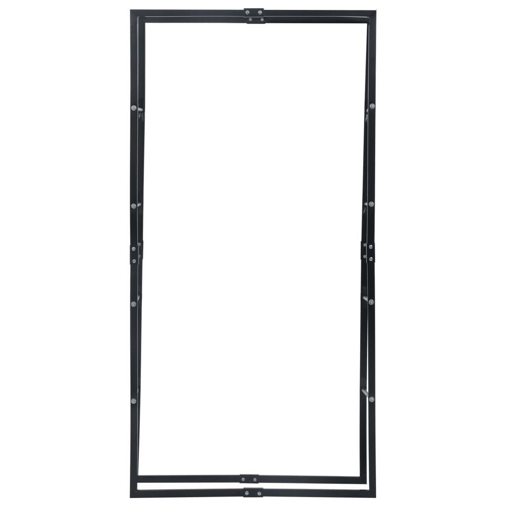 brændestativ 100x25x200 cm stål sort