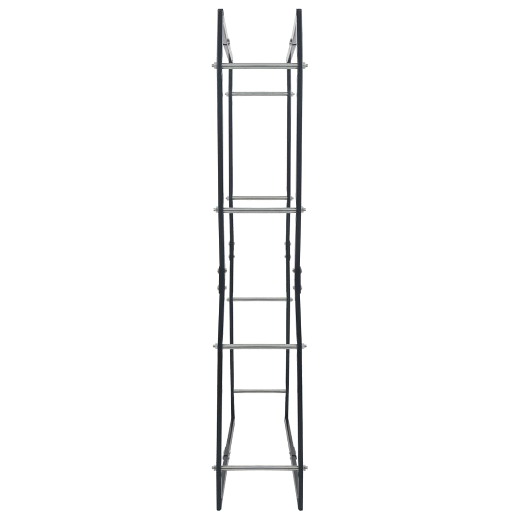 brændestativ 80x25x150 cm stål sort
