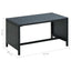 sofabord 70x40x38 cm polyrattan sort