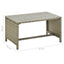 sofabord 70x40x38 cm polyrattan beige