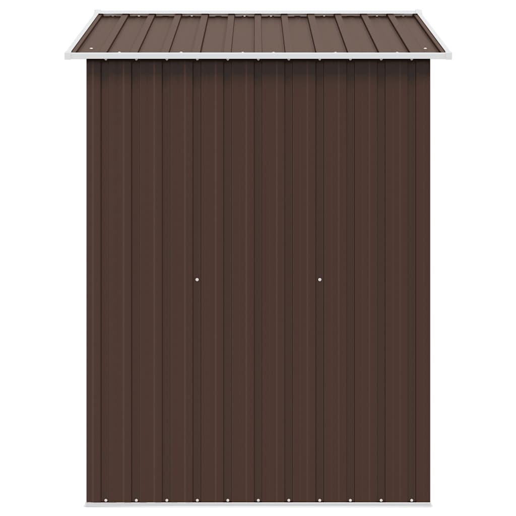 opbevaringsskur til haven 204x132x186 cm stål brun