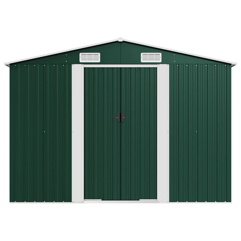 haveskur 257x779x181 cm galvaniseret stål grøn