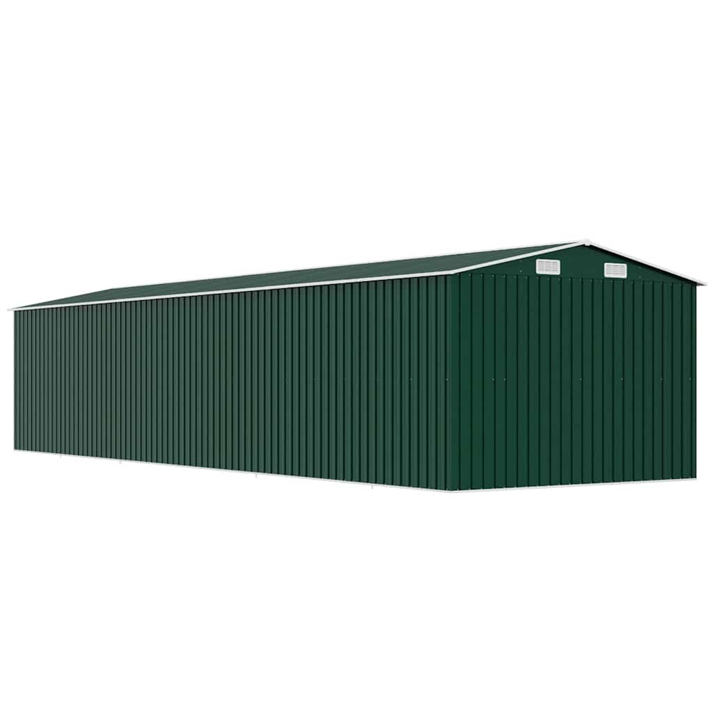 haveskur 257x779x181 cm galvaniseret stål grøn
