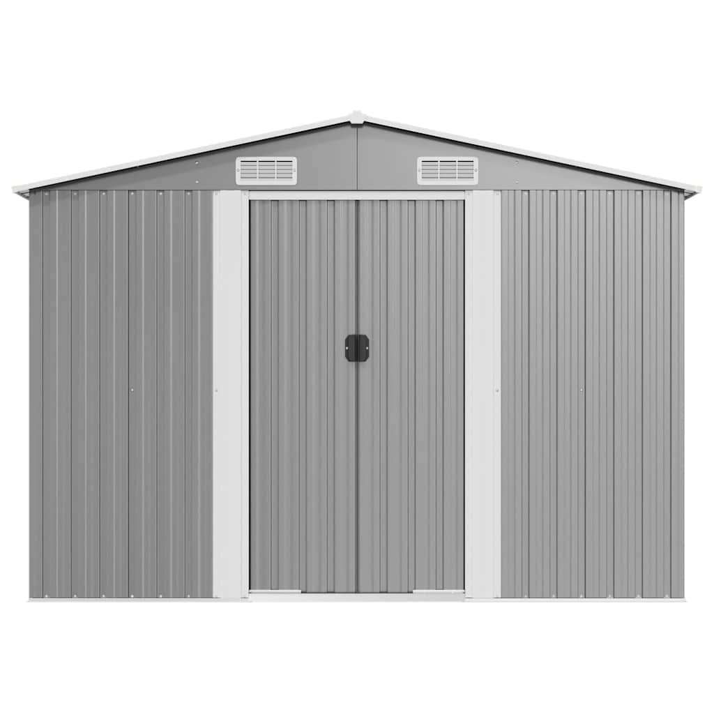 haveskur 257x990x181 cm galvaniseret stål grå