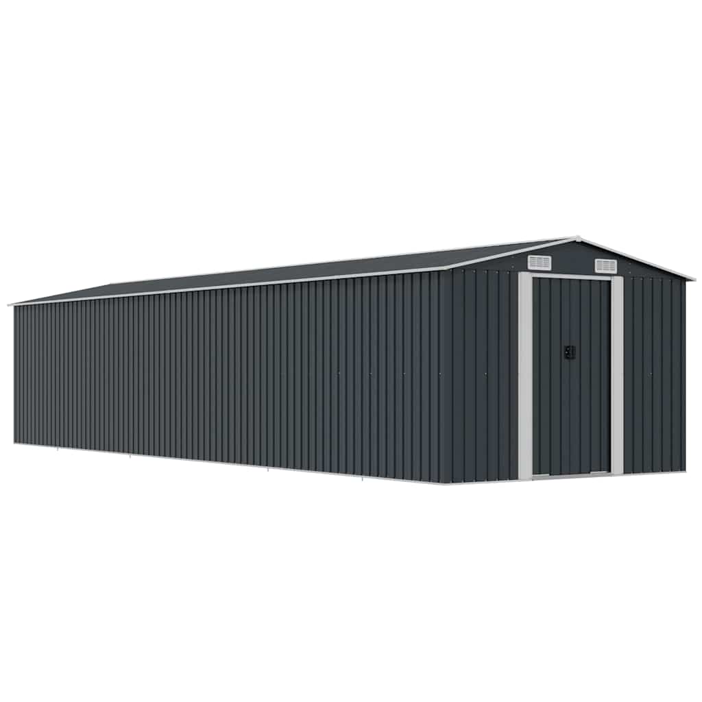 haveskur 257x997x178 cm galvaniseret stål antracitgrå