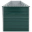 forhøjet plantekasse 480x80x77 cm galvaniseret stål grøn