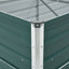 forhøjet plantekasse 480x80x77 cm galvaniseret stål grøn