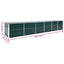 forhøjet plantekasse 480x80x77 cm galvaniseret stål grøn