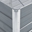 hævet plantekasse 600x80x45 cm galvaniseret stål grå