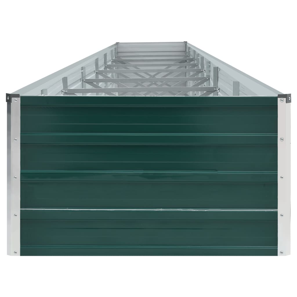 hævet plantekasse 600x80x45 cm galvaniseret stål grøn