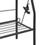 plantestativ med 3 hylder 52x28x128 cm jern sort