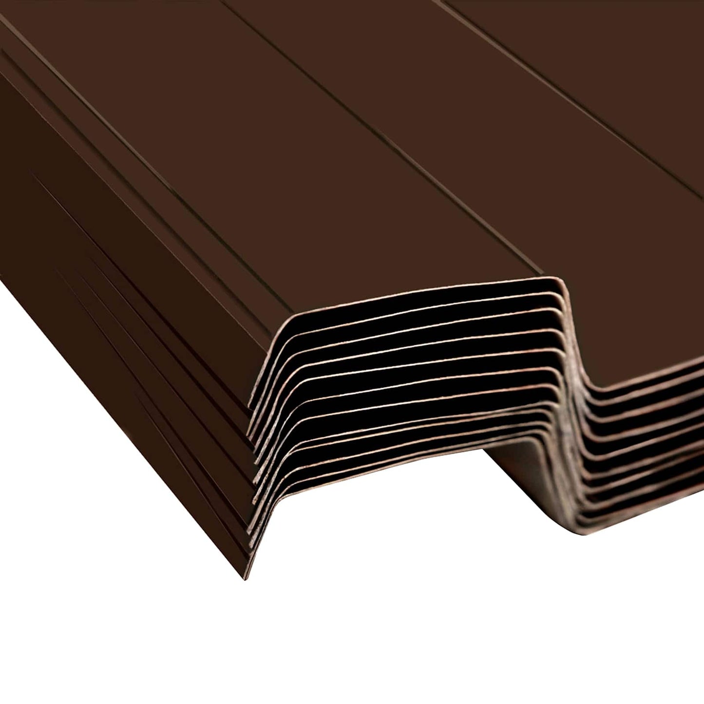 Tagpanel 12 stk. Brun 129 x 45 cm Galvaniseret stål