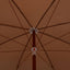 parasol med stålstang 300 cm gråbrun