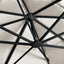 hængeparasol m. LED-lys 400x300 cm aluminiumsstang sandfarvet