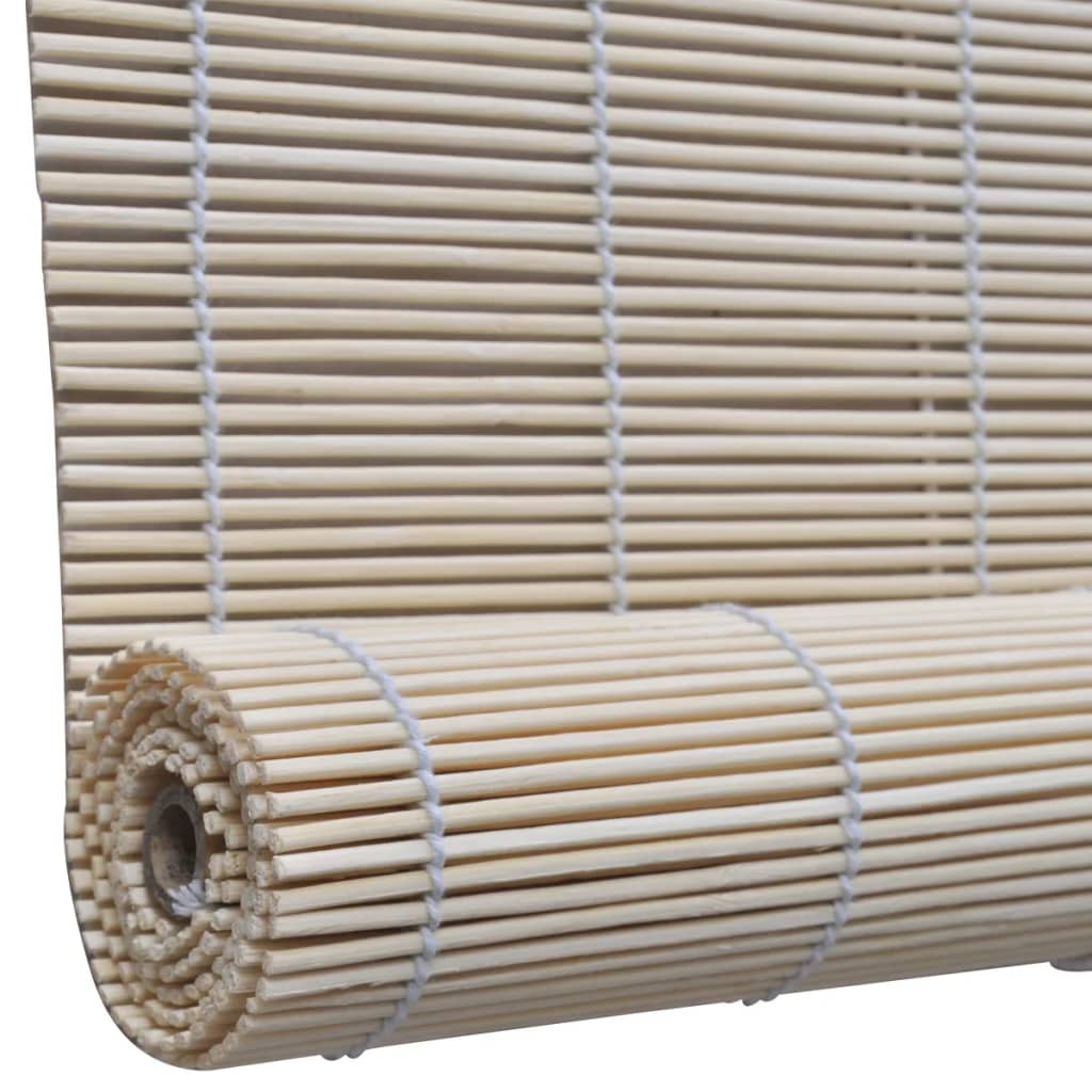 rullegardiner 2 stk. 120x160 cm naturlig bambus