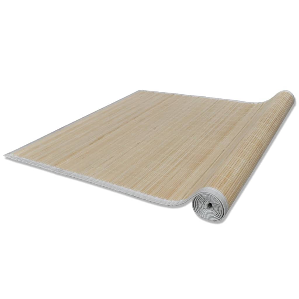 bambusmåtter 4 stk. 120x180 cm rektangulær naturfarvet