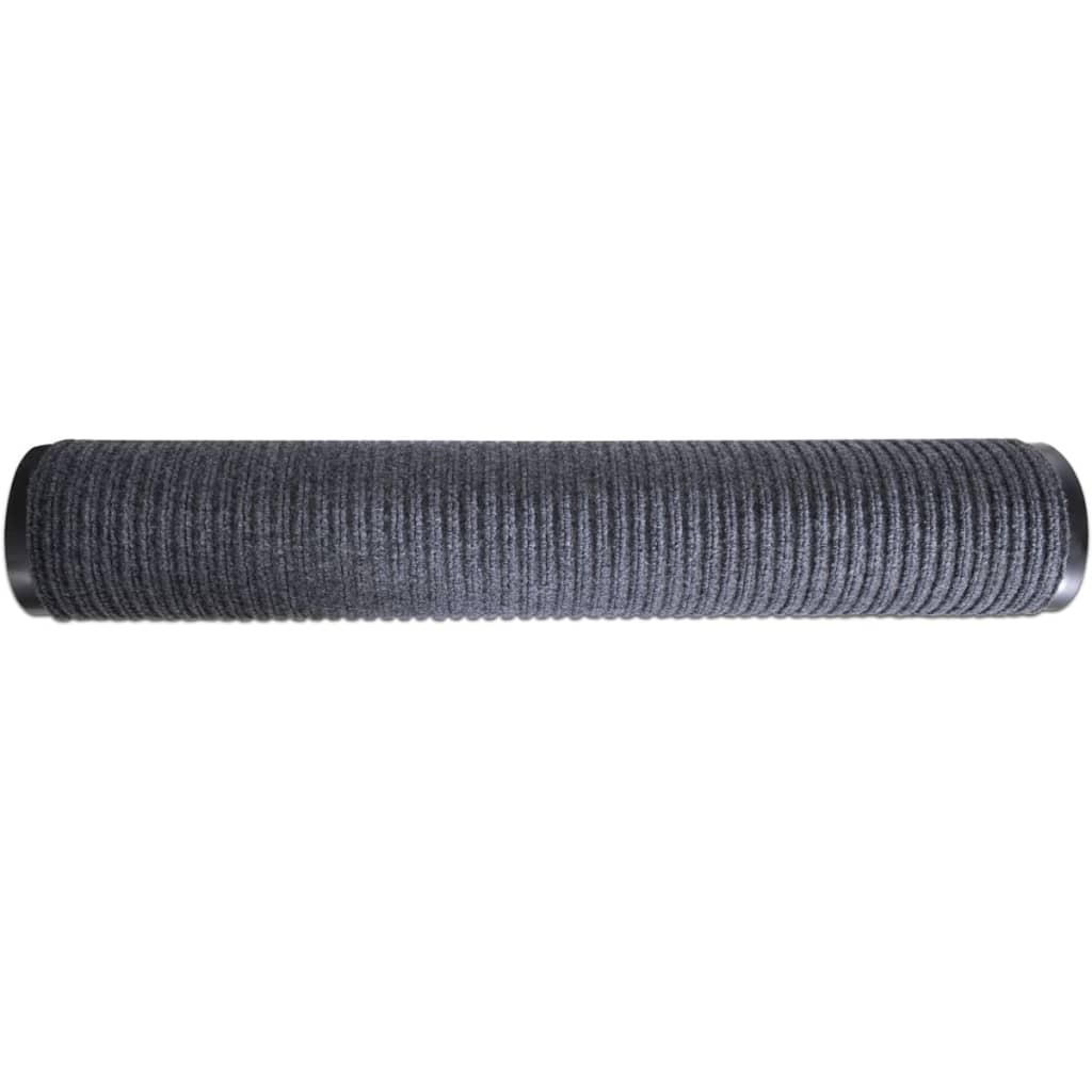 dørmåtter 4 stk. 90 x 60 cm PVC grå