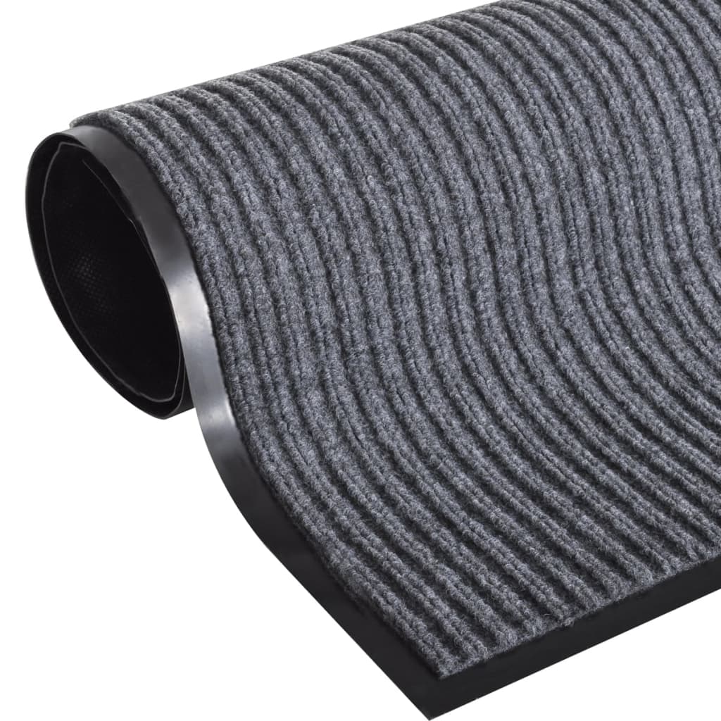 dørmåtter 4 stk. 90 x 60 cm PVC grå