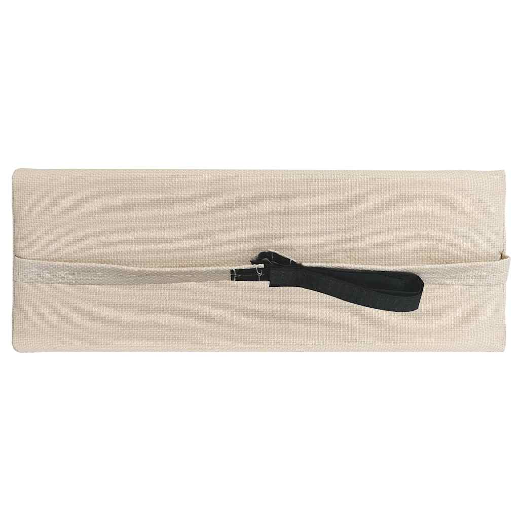nakkestøtte til havestol 40x7,5x15 cm textilene cremefarvet