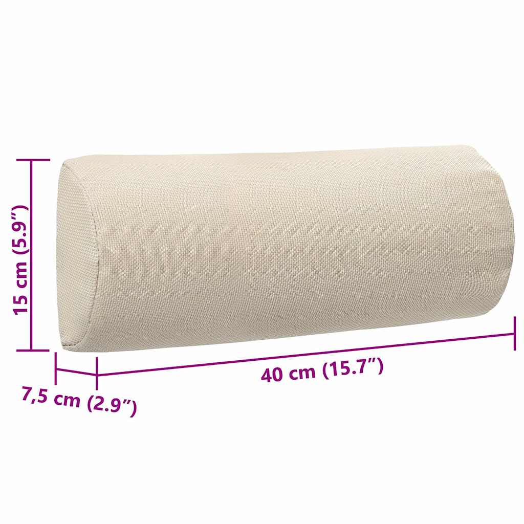 nakkestøtte til havestol 40x7,5x15 cm textilene cremefarvet