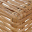 sofa uden armlæn med hynder naturlig rattan