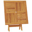 foldbart havebord 85x85x76 cm massivt teaktræ