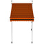 manuel foldemarkise 100 cm orange og brun