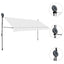 markise m. LED-lys manuel betjening 350 cm cremefarvet