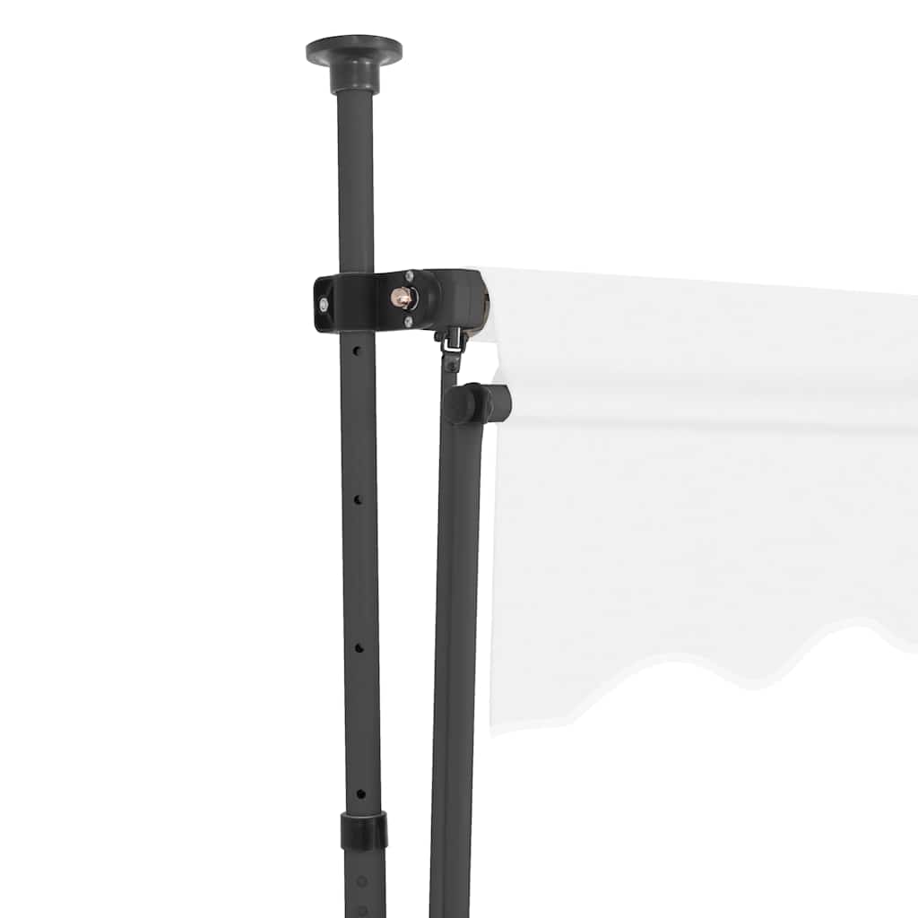 markise m. LED-lys manuel betjening 400 cm cremefarvet