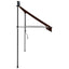 markise m. LED-lys manuel betjening 300 cm orange og brun
