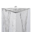 havespringvand med pumpe 76 cm trekantet rustfrit stål