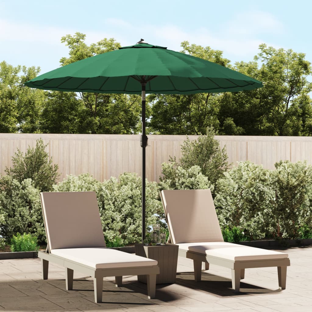 parasol med aluminiumsstang 270 cm grøn