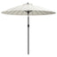 parasol med aluminiumstang 270 cm sandhvid