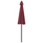 parasol med aluminiumstang 270 cm bordeauxrød