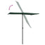 haveparasol med aluminiumstang 180x110 cm grøn