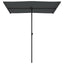 haveparasol med aluminiumstang 180x110 cm antracitgrå