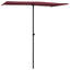 haveparasol med aluminiumstang 180x110 cm bordeauxrød