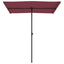 haveparasol med aluminiumstang 180x110 cm bordeauxrød