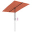 haveparasol med aluminiumstang 2x1,5 m terracotta