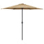 haveparasol med aluminiumstang 270x246 cm gråbrun