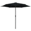 haveparasol med aluminiumstang 270x246 cm sort