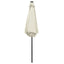 parasol med LED-lys og aluminiumsstang 270 cm sandhvid