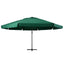 haveparasol med aluminiumstang 600 cm grøn
