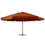 haveparasol 600 cm aluminiumstang terrakotta