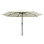 parasol 390 cm metalstang sandfarvet