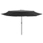 parasol 390 cm metalstang antracitgrå