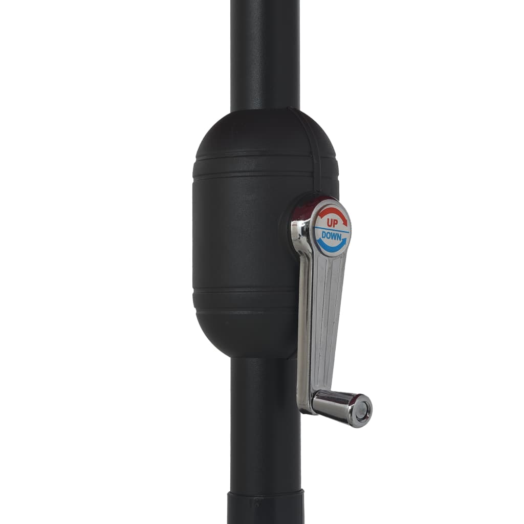 parasol med metalstang 390 cm azurblå